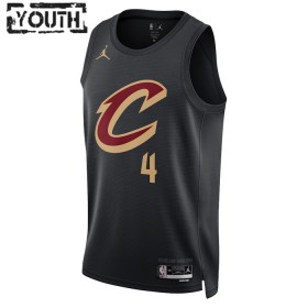 Dres Cleveland Cavaliers Evan Mobley 4 Jordan 2022-23 Statement Edition Crno Swingman - Dječji